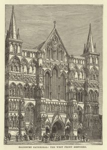 Cattedrale di Salisbury, la facciata ovest restaurata da English School
