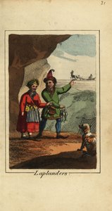 Popolo Sami, Lapponi, uomo e donna della Lapponia