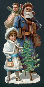 Babbo Natale con bambini, biglietto di Natale da English School