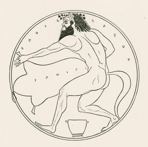 Satiro e pelle di vino (incisione)