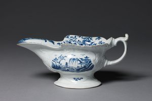 Salsiera, possibilmente fabbricata dalla Fabbrica di Porcellana di Worcester o dalla Fabbrica di Porcellana di Bristol, c.1752 da English School