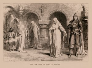 Scena dalla Nuova Opera di Balfe, "Il Talismano" (incisione) da English School