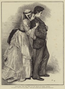 Scena da "Man and Wife," al Teatro del Principe di Galles da English School
