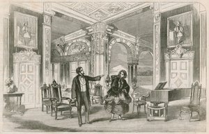 Scena dal nuovo spettacolo di Miss P Horton alla Gallery of Illustration, Regent Street, Londra da English School