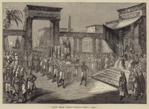 Scena dalla famosa opera di Verdi "Aida" da English School
