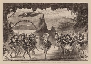 Scena della pantomima "Jack e il gambo del fagiolo", al Theatre Royal di Sheffield (incisione)