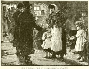 Scena in Irlanda: visita del Tithe-Proctor da English School