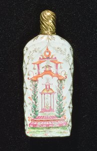 Boccetta di profumo decorata con una pagoda da English School