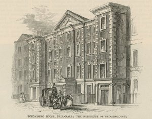 Schomberg House, Pall Mall, Londra, residenza di Thomas Gainsborough da English School