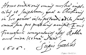 Scipio Gentilis da English School
