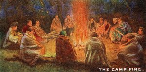 Scout intorno a un Fuoco da Campo, 1929 da English School