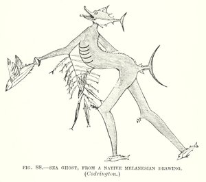 Fantasma del Mare, da un Disegno Nativo Melanesiano, Codrington da English School