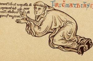 Autoritratto inginocchiato ai piedi della Vergine e del Bambino (dettaglio)