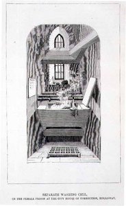 Cella di lavaggio separata nella prigione femminile alla City House of Correction, Holloway, da 