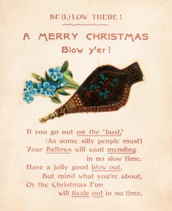 Set di mantici, biglietto di Natale
