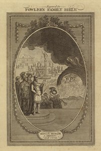 Shadrach, Meshach e Abednego, Daniele, Capitolo 3, Versetto 22 (incisione) da English School