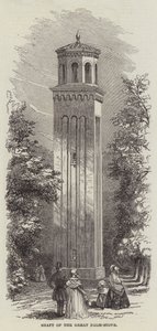 Albero maestro della grande serra delle palme (incisione) da English School