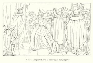 Tutto è bene quel che finisce bene di Shakespeare; Una storia sciocca (incisione) da English School