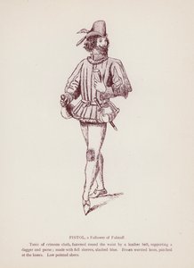 Le allegre comari di Windsor di Shakespeare: Pistol, un seguace di Falstaff da English School