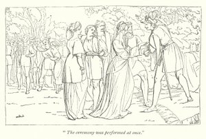 La dodicesima notte di Shakespeare; Orsino riceve Viola dalle mani del suo protettore (incisione) da English School