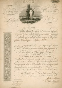 Quota per la Hope Insurance Company, Ludgate Hill, Londra da English School