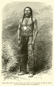 Shawanoh, il capo Ute che fu inviato a Washington nel 1863 per trattare con il governo degli Stati Uniti da English School