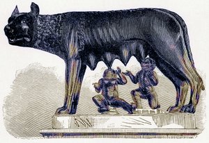 Lupa Capitolina, illustrazione da History of Rome di Victor Duruy, pubblicato nel 1884