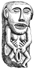 Sheela-na-Gig, dal castello di Ballinahend, Tipperary, Irlanda