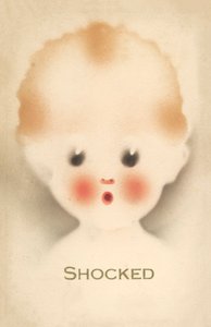 Bambino scioccato (litografia a colori)