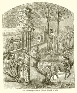 Tiro al bersaglio (Royal MS, 19, o. Viii) da English School