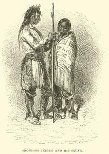 Indiano Shoshone e la sua Squaw da English School