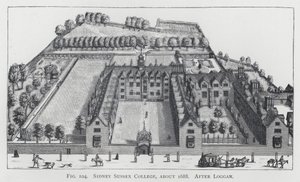 Sidney Sussex College, circa 1688, dopo Loggan