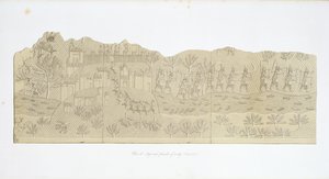 Assedio e saccheggio di una città, Koujunjik, tavola 40 da Ninive e i suoi resti di Austen Henry Layard (1817-94) pubblicato 1849 da English School