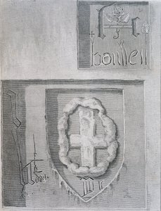 Firma di Anna Bolena durante la sua prigionia nella Torre di Londra e la croce di un altro prigioniero da English School