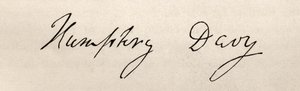 Firma di Sir Humphry Davy (1778-1829)