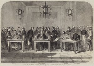 Firma del Trattato tra Inghilterra e Cina a Tien-Tsin il 26 giugno 1858 da English School