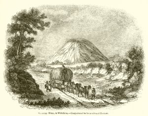 Collina di Silbury, Wiltshire. - Congetturato essere un tumulo colossale da English School
