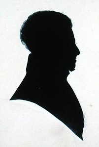 Silhouette di GB, dal taccuino di Michael Faraday da English School