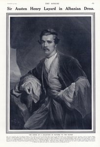 Sir Austen Henry Layard in abito albanese da English School