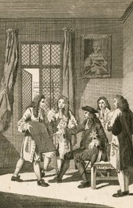 Sir Christopher Wren presenta a Re Carlo II il suo piano per ricostruire Londra da English School