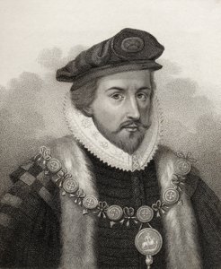 Sir Christopher Hatton, inciso da Bocquet, illustrazione da 