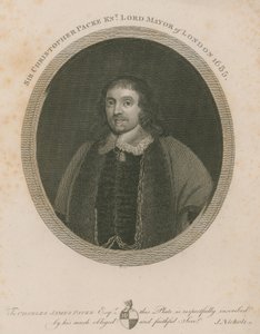 Sir Christopher Packe, Lord Mayor di Londra, 1655 da English School
