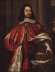 Sir Edward Walker (1611-1677), Garter King of Arms, fine del XVII secolo (olio su tela) da English School