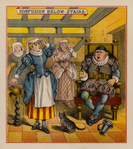 Sir Francis Drake e i suoi goblin (litografia a colori) da English School