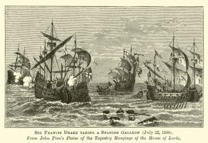 Sir Francis Drake cattura un Galeone Spagnolo, 22 luglio 1588