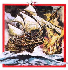 La Golden Hind di Sir Francis Drake da English School