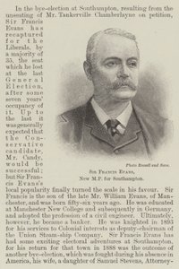 Sir Francis Evans, nuovo MP per Southampton (incisione) da English School