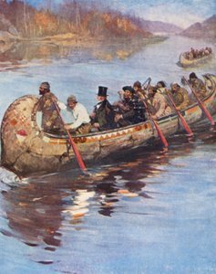 Sir George Simpson durante il suo tour di ispezione da Hudson Bay alla costa del Pacifico da English School