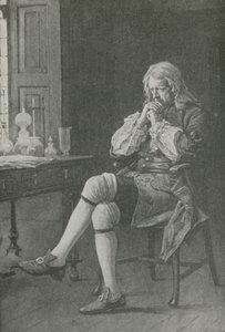 Sir Isaac Newton siede sognando da English School