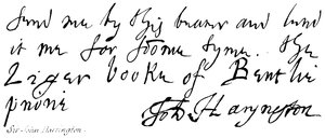 Sir John Harrington da English School